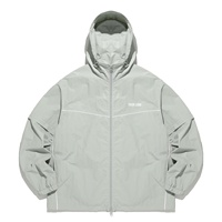 Veste coupe-vent de base pour l'extérieur en nylon froissé léger pour hommes veste imperméable vierge avec capuche