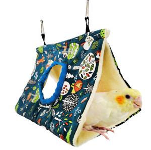 Kleurrijke kleine warme hamsterhangmat papegaai kanarie vogel driehoekig nest voor kooi hangend voor papegaaien parkieten - Product Image 1
