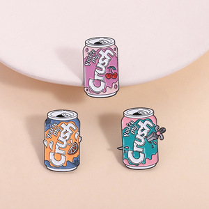 Broche en alliage de zinc peinte en forme de canette de soda, style « You're My Crush », badge pour vêtements et accessoires de sac, épingle - Product Image 3
