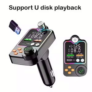 Car <b>Wireless</b> 5.0 FM Transmitter Quick Charge Key Bass Mp3 Player Dual USB Display Audio Player Car Charger - Product Image 5