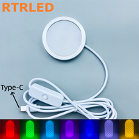 Module d'éclairage rond RGB pour imprimantes 3D Bambu Lab, LED connectée Type-C avec télécommande pour améliorations d'éclairage DIY des imprimantes