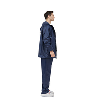 Imperméable respirant en polyester pour moto, pour homme adulte, avec poignets à double couche, pour la conduite en extérieur