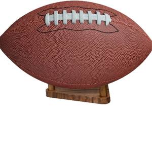 Présentoir à balles en bois pour le football et le baseball, rangement de bureau avec base en bois massif, polyvalent et durable, 13,5 cm - Product Image 3