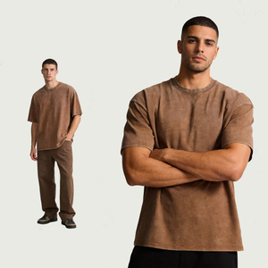 Camiseta Blanca de Gran Gramaje con Lavado Vintage, Personalizable, Oversize, para Hombre, Tallas Grandes, Casual - Product Image 5