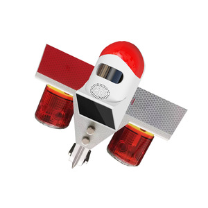 <b>Solar</b> Powered Led Signal <b>Light</b> Red Water Resistant Outdoor Garden Warning <b>Light</b> With Mono Si <b>Solar</b> Cell - Product Image 5