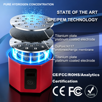 Botol Air Hidrogen Dual Chamber 8000PPB Canggih, Elektrolisis SPE PEM, Bersertifikat CE FDA untuk Bubuk Teh Anggur