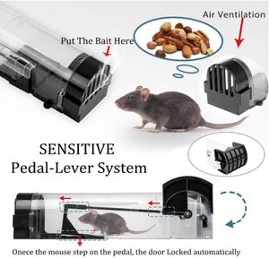 2pack <span class=keywords><strong>Humane</strong></span> multi catch Live Mice Mousetrap Flooding Rodent Rat <span class=keywords><strong>Cage</strong></span> Clamp Ant Mouse <span class=keywords><strong>Trap</strong></span> Rat <span class=keywords><strong>Trap</strong></span> - Product Image 2
