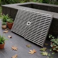 Grille de drainage linéaire antidérapante en acier inoxydable 304 résistante aux intempéries pour plateforme commerciale et passerelle