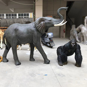 Decoración de Fondo para Escenario, <span class=keywords><strong>Animales</strong></span> de Tamaño Real en Fibra de Vidrio, <span class=keywords><strong>Animales</strong></span> de Safari para Decoración de Fiestas de Cumpleaños - Product Image 2