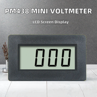 Voltmètre numérique LCD miniature NQQK PM438, 3 1/2 chiffres, panneau écologique, mesure la tension CC 200mVDC monophasée, précision de 0,1%