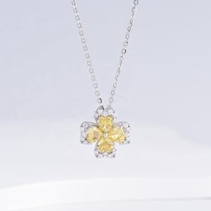 Precio de fábrica, plata 925, regalos de plata de ley, collar con corte radiante, joyería fina, piedra de color, chapado en oro, collares de circonia cúbica - Product Image 3