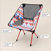 Chaise de plage pliable compacte ultralégère en aluminium avec tissu Oxford anti-affouillage pour jardin extérieur
