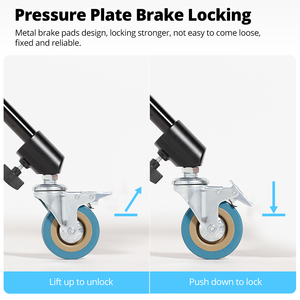 3個入り Cスタンド スイベルキャスターホイールセット 22/25MM径撮影用ライトスタンド三脚マジックレッグ用 - Product Image 6