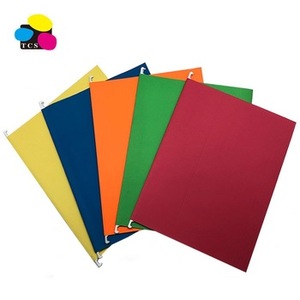 Office Stationery OEM/ODM Paper a4 Folder Yellow Plastic Tabs and Blank Inserts Hanging File Folders