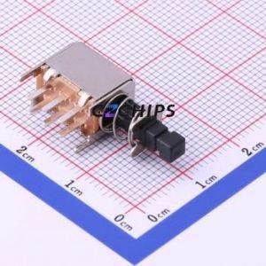 XKBS22E05-Z Pushbutton Switch Through hole Component (THT) Switch Double Pole Double Throw Self-Locking 100000 24.9mm - Product Image 1