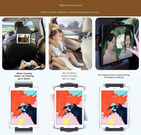 Support de tablette pour voiture à rotation 360° réglable, support de tablette pour siège arrière pour enfants, support de tablette pour appuie-tête de siège arrière, support de téléphone pour siège arrière