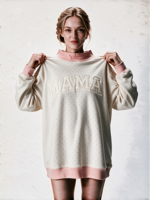 Sweat-shirt à col montant à pois pour femme, longueur allongée, avec logo brodé personnalisé, supporte la création de designs sur mesure