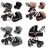 Poussettes pour Bébés. Siège Auto et Poussettes de Voyage Landau de Luxe Pliable 3 en 1 avec Siège Auto