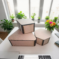 Couvercle de boîte de rangement de bureau en bois écologique fabriqué à la main organiser votre maison Design peint artisanat en bois boîtes en bois signes muraux