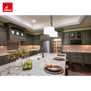Allandcabinet di lusso a parete in legno massello di colore personalizzato armadi da cucina <span class=keywords><strong>con</strong></span> lavello Design tradizionale per uso appartamento - Product Image 2
