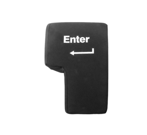 2023 Hot Selling USB Enter Key Vent Pillow Soft Computer Button Return Key for Offices Decompression Pillow Stress Relief Toy
