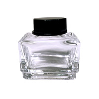 Nouveau style 15ml 20ml bouteilles d'encre en verre transparent vide de luxe emballage récipient en verre encre colorée trempée dans l'eau stylo bouteille fendue