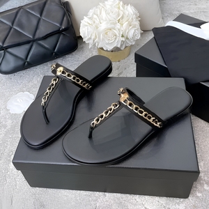 Premium Luxury <b>Sandals</b> Versatile Shopp Dates Durable Open-toe Comfortable Summer Beach Shoes Genuine Leather Women's Flip-flops - Product Image 2
