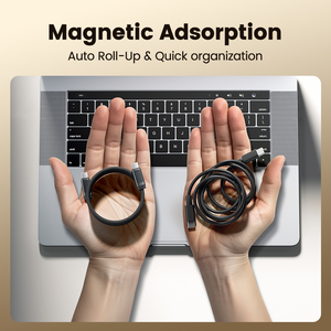 Toocki 240W USB-C cáp bện Nylon pd3.1 sạc nhanh chip đánh dấu điện tử thiết kế từ tính không bị rối - Product Image 2