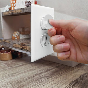 כיסויי שקעי בטיחות לתינוקות חומר פלסטי הגנה מפני זעזועים התקנה קלה התקנה קלה הגנה מאטבים שקעי חשמל - Product Image 3