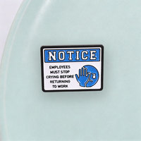 Broche en émail souple avec citation humoristique de bureau, slogan pour travailleurs, badge en alliage de zinc pour sac, manteau, chapeau, ornement quotidien, loisir