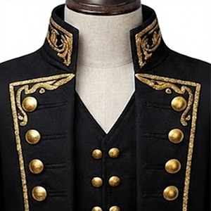 Black Steampunk Tailcoat for Men's Long Uniform Frock <b>Coat</b> <b>Vintage</b> Style Formal Stage Costume - Product Image 6