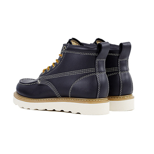 Bottes d'<span class=keywords><strong>hiver</strong></span> en cuir véritable pour <span class=keywords><strong>homme</strong></span>, doublées de laine, chaudes, style montant, à lacets, parfaites - Product Image 6