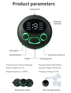 Nuevo Masajeador Eléctrico Mini para Cuello <span class=keywords><strong>y</strong></span> Hombros, Unidad de Fisioterapia TENS, 8 Modos de Alivio para Dolores Musculares <span class=keywords><strong>y</strong></span> Menstruales, Almohadillas TENS - Product Image 4
