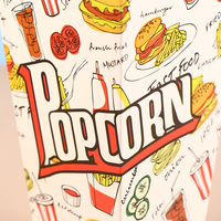 Boîtes à pop-corn porte-conteneur tasse en papier seaux à pop-corn pour fêtes d'anniversaire à thème décoration boîte à pop-corn