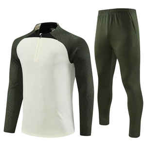 Erkek Futbol Kulübü Ceket <span class=keywords><strong>2</strong></span> Parça Takım %100 Polyester Hızlı Kuruyan Kapüşonlu Uzun Kollu Futbol Barcel Eşofman Forması Sonbahar - Product Image 6