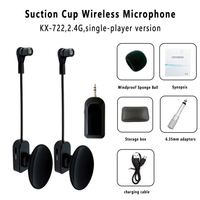 Récepteur de microphone sans fil 2,4 G avec ventouse détachable pour guitare, violon, violoncelle, accordéon, haut-parleurs, amplificateur vocal