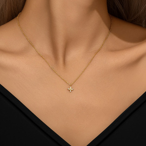 เครื่องประดับมินิมอลกันน้ำ ชุบทอง 18k เงินแท้ 925 สร้อยคอจี้ผู้หญิง สร้อยคอโชคเกอร์แบบเรียบหรู - Product Image 5