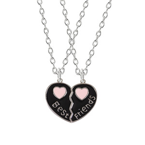 Collane dell'Amicizia '<span class=keywords><strong>Amici</strong></span> per Sempre' con Ciondolo a Cuore Spezzato Magnetico Arcobaleno per Coppie e Migliori <span class=keywords><strong>Amici</strong></span> - Product Image 2