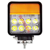 Feu de signalisation de chariot élévateur 10-80V carré Double côtés lumière de travail clignotant blanc jaune voyant d'avertissement