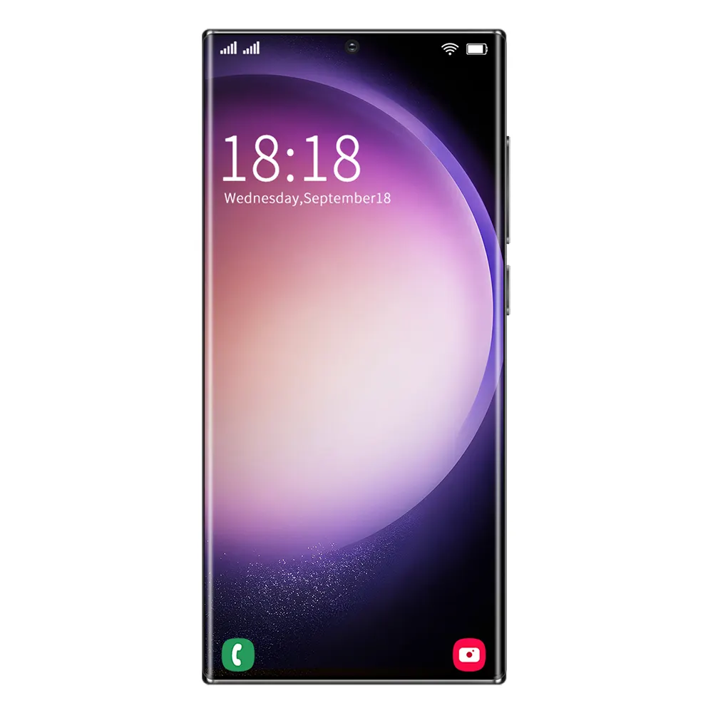 Android ราคาถูกสําหรับเกม Galaxy S23 การค้าสมาร์ทโฟนกล้องหน้าจอขนาดใหญ่จุดวิดีโอขายส่งโทรศัพท์สํารวจ