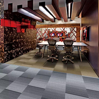 Dalles de moquette de bureau autocollantes, carrées, modulaires, pour usage commercial, à fort trafic, 50x50cm