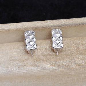 Colgante de Luna de Plata S925 para Mujer, Accesorios para Pendientes de Perlas DIY, Soporte Vacío para Componentes de Joyería de Moda - Product Image 4