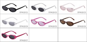 ADE WU STY4122 Retro Fashion Oval Sunglasses Women Men Vintage White Pink <strong>Glasses</strong> Small Frame Shades Sunglasses - Product Image 6