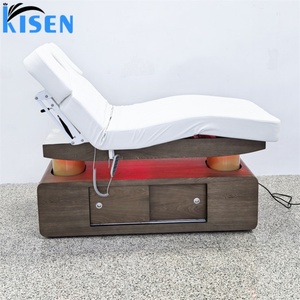KISEN Mobilier de Luxe pour Salon de Beauté, Table de Massage et Lit de Spa à 4 Moteurs, Lit de Soin Facial Moderne avec Grand Rangement et LED - Product Image 1