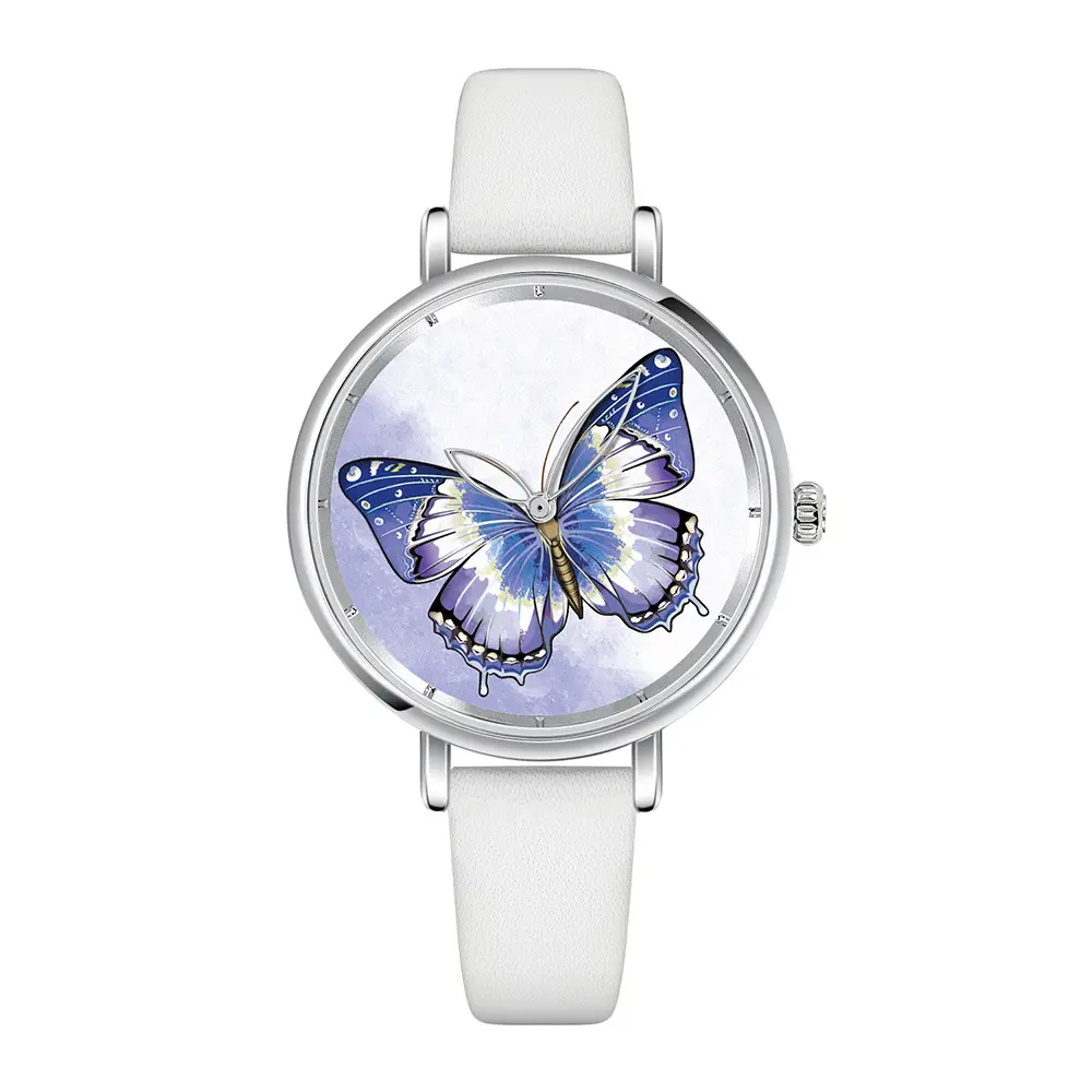 classic China female quartz watch low cost Genuine Leather Strap watch