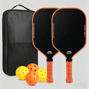 Paddle da Pickleball in Fibra di Carbonio T700 Approvato USAPA, Ultra Leggero, Senza Bordi, 2 Racchette, 4 Palline, 1 Borsa - Product Image 2