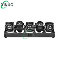 Yinuo Cabeza Móvil LED Profesional 5PCS 120W RGBW Control DMX512 IP33 20000 Lúmenes Beam Wash Strobe Tornado para Club Discoteca Bar