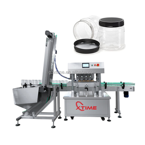 Machine de capsulage de vis de bouteille en plastique ronde à quatre roues linéaire automatique - Product Image 1