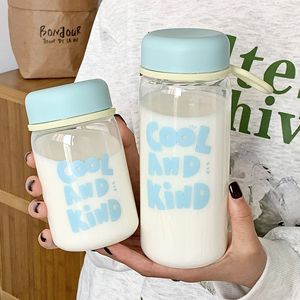 Ins Wind Tasse décontractée résistante aux hautes températures Tasse à boire directe portable pour étudiants hommes femmes Verres en plastique de haute couleur - Product Image 5