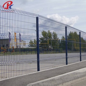 รั้วตาข่ายลวดเคลือบผงแบบโค้ง 3 มิติ สำหรับภายนอกอาคาร รูปทรงลูกพีช พร้อมเสาและแผงตาข่าย - Product Image 3